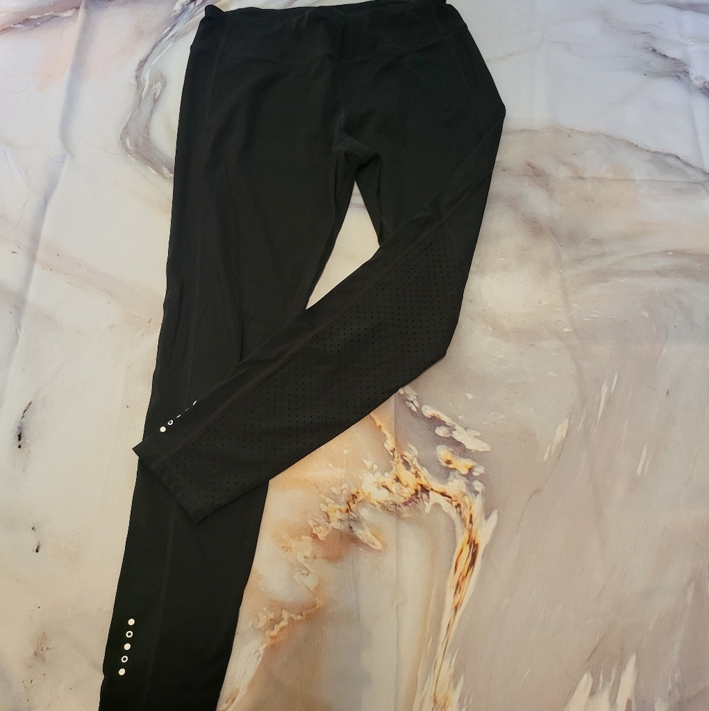 Core 10 Black Athletic Leggings, Size Large